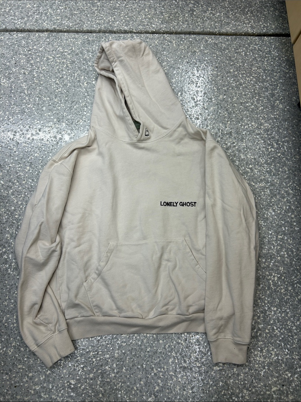 LONELY GHOST Crewneck Hoodie - Cream